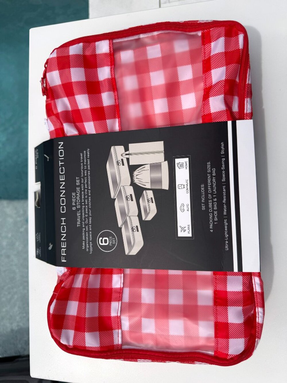 French Connection 6 Piece Travel Storage Set Packing Cubes Lightweight Organizer